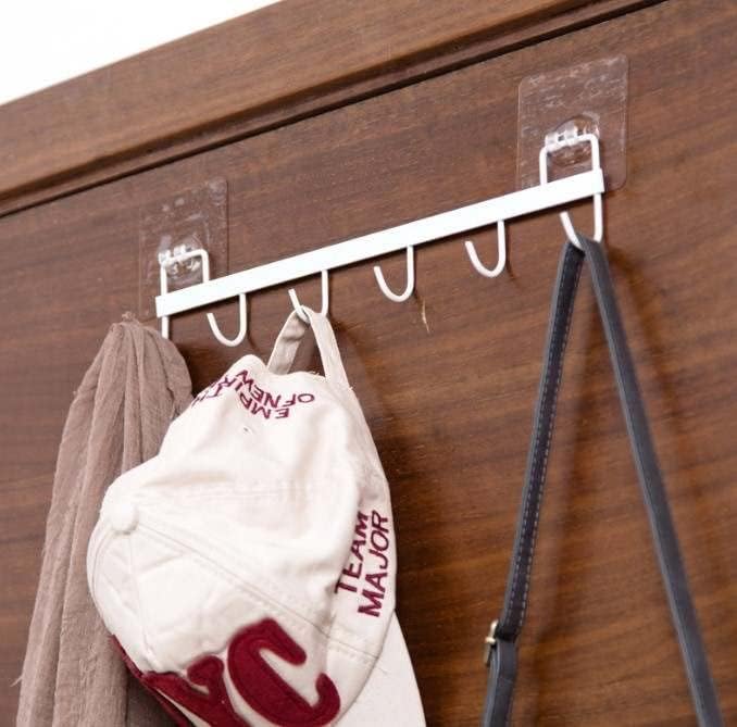 KOKSI Under Cabinet Utensil Hooks - No Drill Metal Hanger for Kitchen Organiser & Storage - Hook Holder for Utensils, Ladle, Spoon, Towel with 6 Hooks