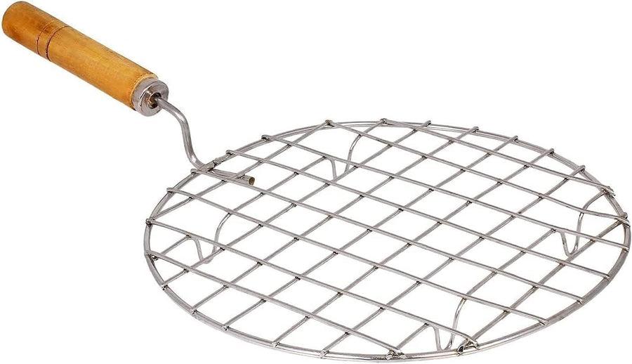 KOKSI Cooling Rack with Handle, 30cm Round Wire Baking Roasting Pan for Cooking, Stainless Steel Roaster