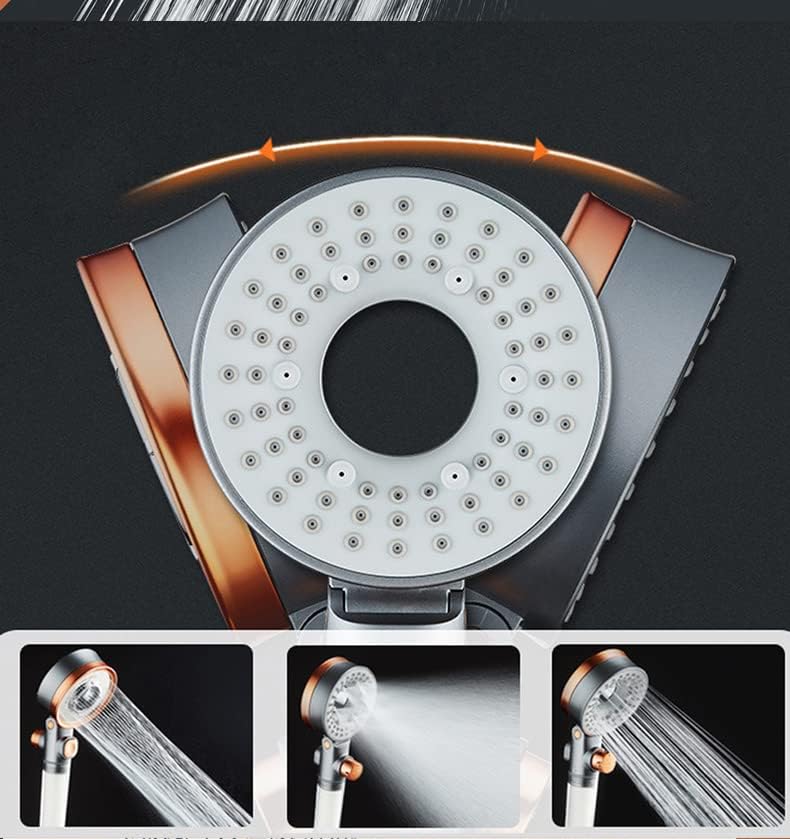 KOKSI Turbo Handheld Shower Head with Water Filter and 3 Jet Modes, Double Sided Lightweight High Pressure Shower Sprayer - Rain Massage