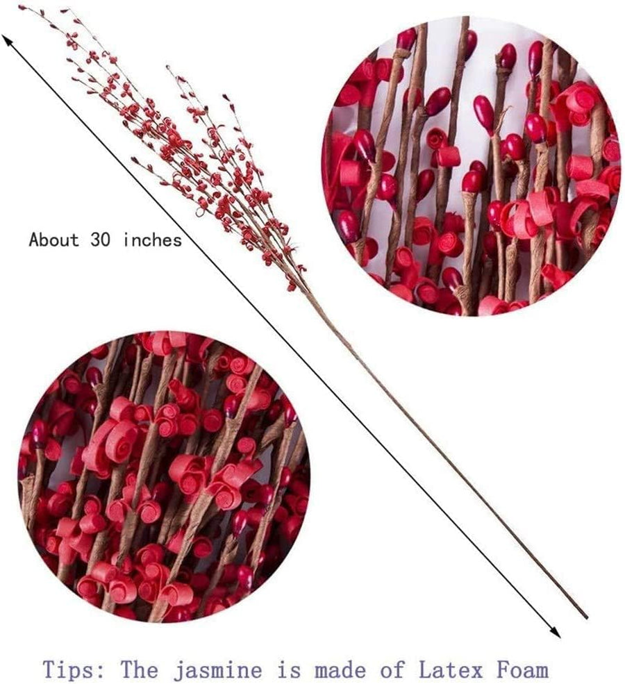 Koksi Artificial Jasmine Flowers Dried Flowers for Vase, Home Decor, Kitchen, Bedroom, Wedding, Party Plants Bouquet - 10-Piece, 76 Cm Long Stem