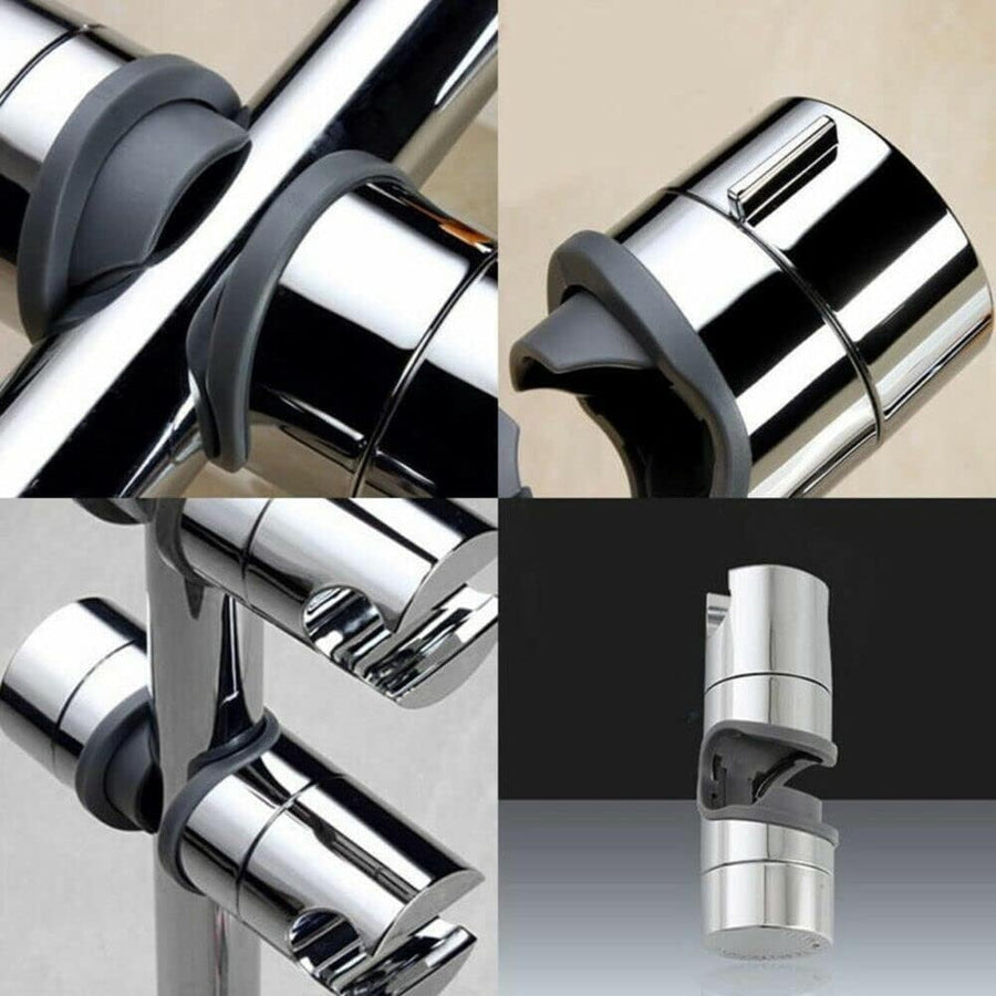 KOKSI Adjustable Hand Shower Holder Bracket for Shower Riser Rail - Polished Chrome Replacement Clamp fits 18-25MM Diameter