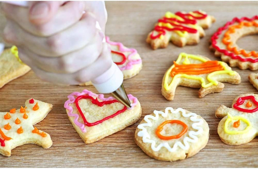 100-Piece Cake Decorating Set with Piping Nozzles, Pastry Bags, Cream Pen, Spatula, Cupcake Moulds, Scrapers, Smoother and More