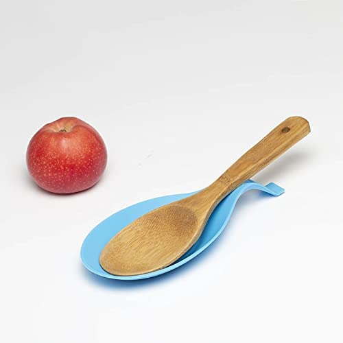 Silicone Spoon Rest Utensil Pad Flexible Almond-Shaped Silicone Kitchen Spoon Holder Cooking Utensil Rest Ladle Spatula Holder for Kitchen