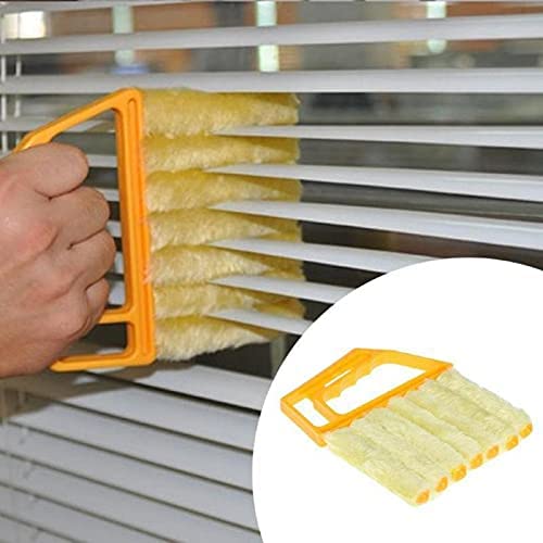 KOKSI Wet Dry Venetian Window Blind Cleaner Brush with Ergonomic Handle for Dust Cleaning Shades Durty Blinds Home Care & Cleaning Tool Duster Sponge