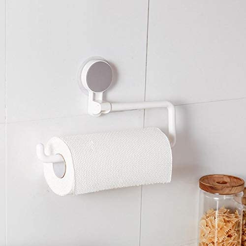 KOKSI Self-Adhesive Paper Towel/Kitchen Roll/Cling Film/Foil Dispenser, Waterproof, White