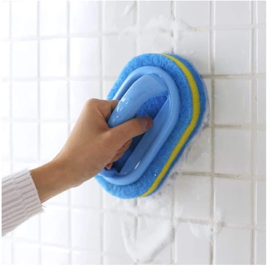 KOKSI Cleaning Brush for Bathroom Kitchen Bathtube Toilet All Purpose Sponge Brush with Ergonomic Handle