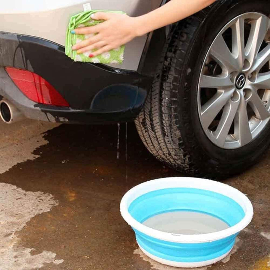 Collapsible Basket 6.41L Large Washing Up Bowl Basin Portable Dishpan Outdoor Travel Basin Folding Portable Bucket for Kitchen Camping Water Carrier