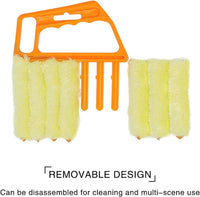KOKSI Wet Dry Venetian Window Blind Cleaner Brush with Ergonomic Handle for Dust Cleaning Shades Durty Blinds Home Care & Cleaning Tool Duster Sponge