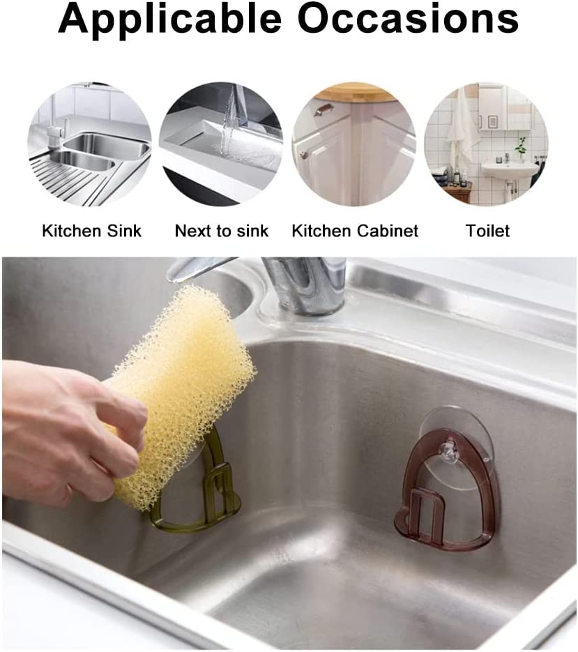 KOKSI Kitchen Sink Caddy with Strong, Removable Suction Cups, Pack of 2