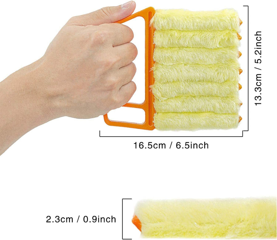 KOKSI Wet Dry Venetian Window Blind Cleaner Brush with Ergonomic Handle for Dust Cleaning Shades Durty Blinds Home Care & Cleaning Tool Duster Sponge