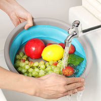 Collapsible Basket 6.41L Large Washing Up Bowl Basin Portable Dishpan Outdoor Travel Basin Folding Portable Bucket for Kitchen Camping Water Carrier