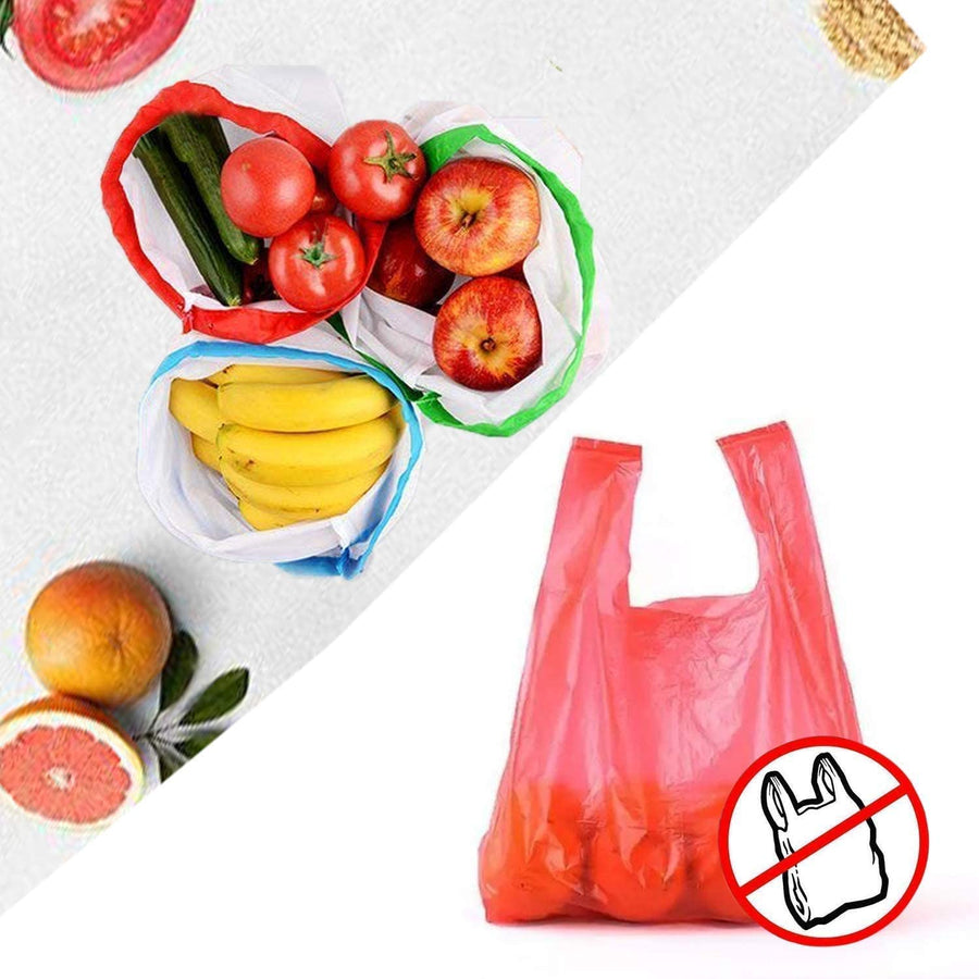 KOKSI 12-Piece Reusable Mesh Produce Bags, Washable and Lightweight