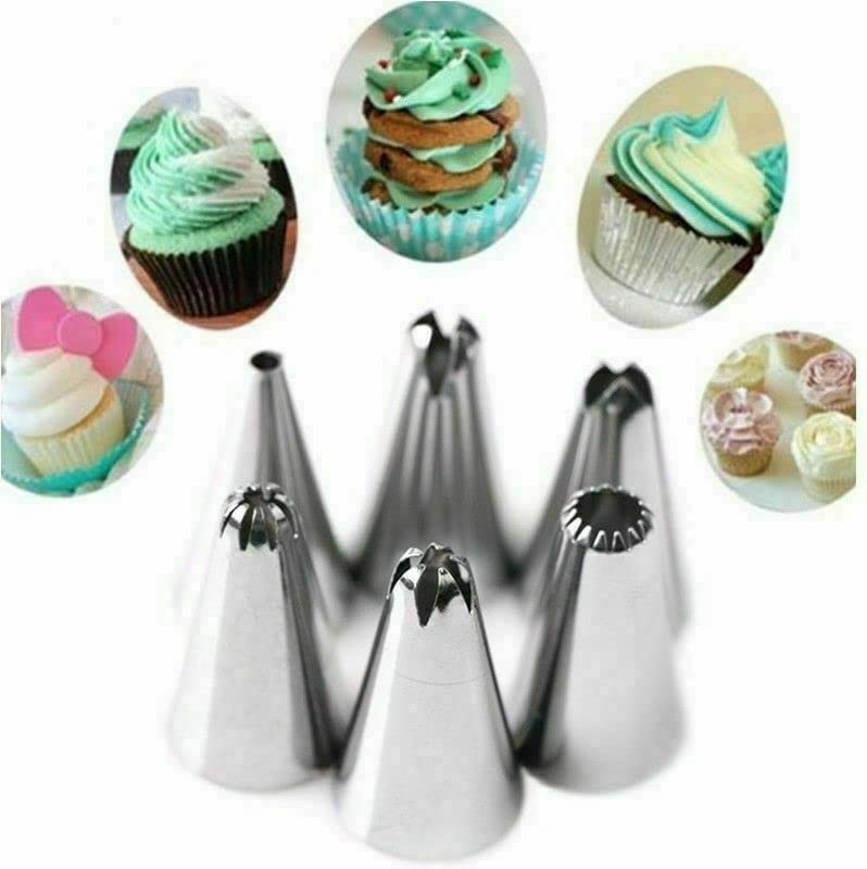 Cake Decorating Set, 14-Piece Piping Bag and Nozzle Set with Silicone Bag, 12 Nozzles, 1 Coupler