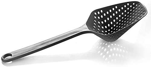 KOKSI Scoop Colander, BPA-Free Plastic Drainer Spoon with Handle, Large