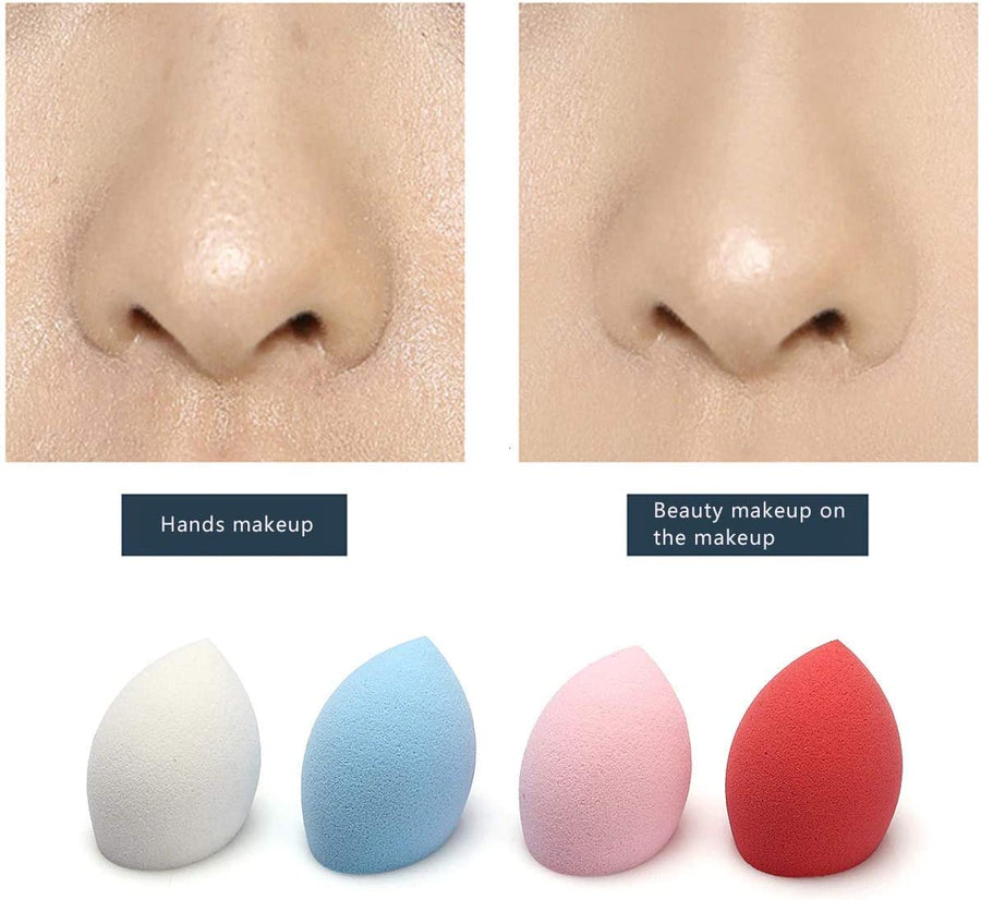 Makeup Sponge Puff Beauty Blender for Full Cover Foundation Concealer Smooth Cosmetic Powder Drop Make Up Blender Tool Flawless Beauty, Pack of 3