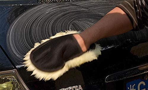 Large Multi-Purpose Car Cleaning Sponge Glove, Microfiber Cloth for Car Washing, Dust, Windows Mitt Cleaner for Polishing Cars, Bikes, Motorhomes