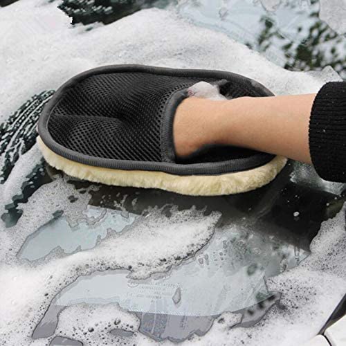 Large Multi-Purpose Car Cleaning Sponge Glove, Microfiber Cloth for Car Washing, Dust, Windows Mitt Cleaner for Polishing Cars, Bikes, Motorhomes