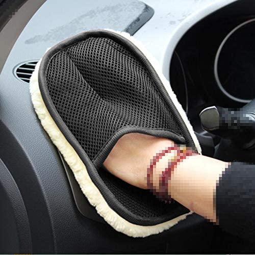 Large Multi-Purpose Car Cleaning Sponge Glove, Microfiber Cloth for Car Washing, Dust, Windows Mitt Cleaner for Polishing Cars, Bikes, Motorhomes