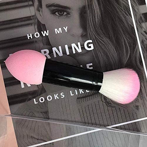 Professional Foundation Blending Face Brush with Two Heads Blush Cosmetics Makeup Sponge Blusher for Women Beauty, Pack of 3