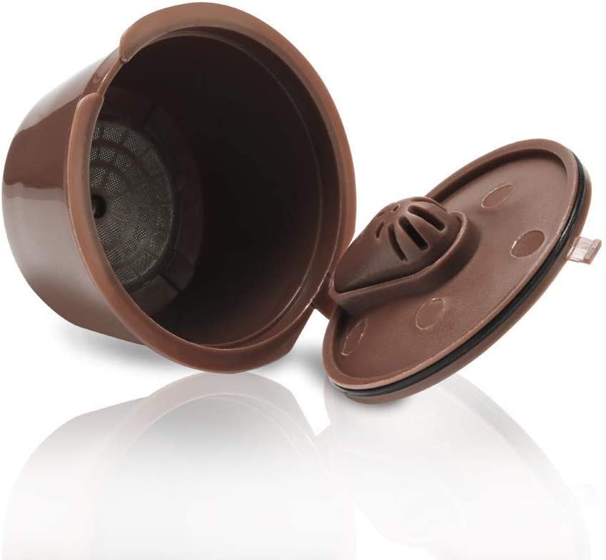 Reusable Coffee Capsule for Nescafe Dolce Gusto Machine Refillable Capsules Pod Compatible Filter Cups BPA Free Coffee Pods, Pack of 3