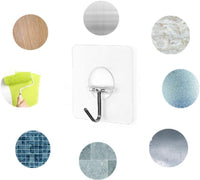 Self-Adhesive Removable Wall Hooks, Waterproof, Heavy Duty Hangers Holds up to 6kg (4-Pack)