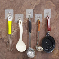 Self-Adhesive Removable Wall Hooks, Waterproof, Heavy Duty Hangers Holds up to 6kg (4-Pack)